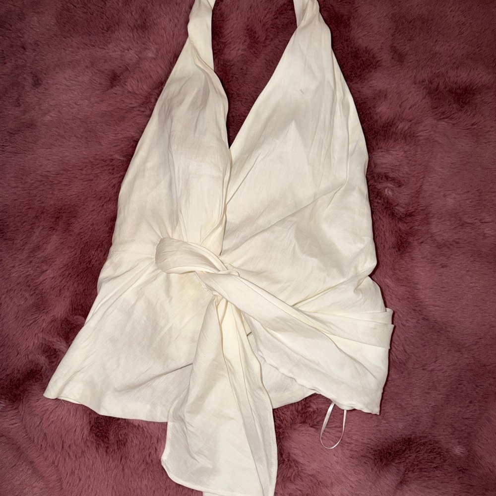 Zara Cream Halter Top